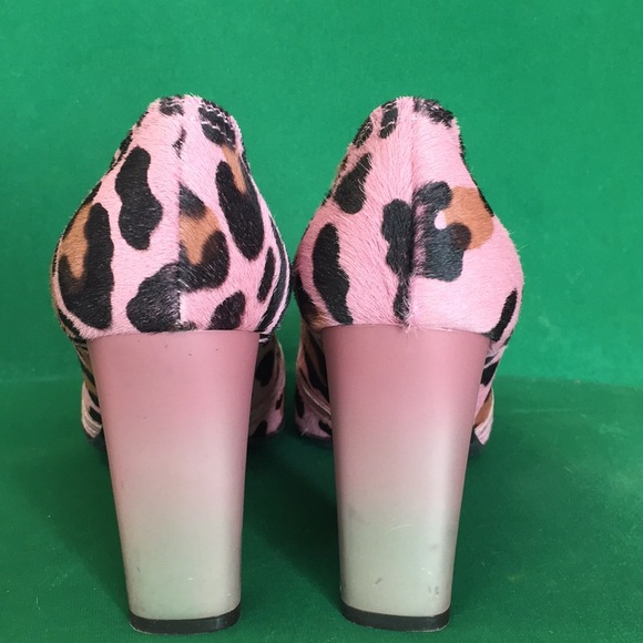 Nando Muzi Pink Leopard Pumps 38.5 - Picture 5 of 8